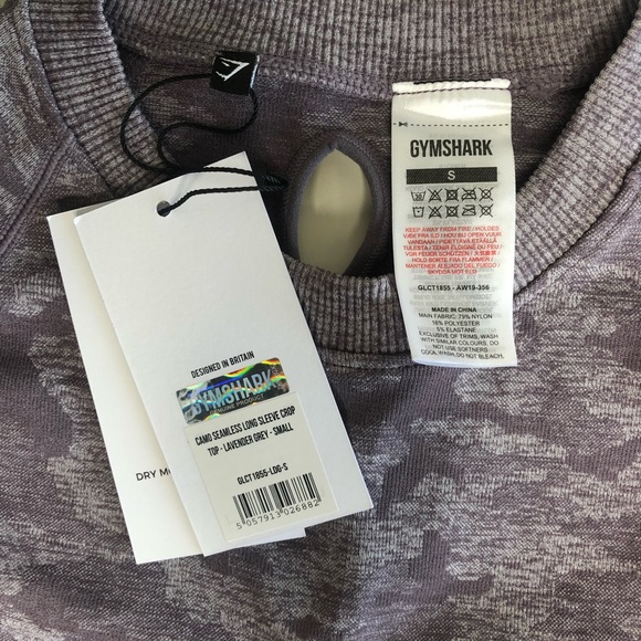 Gymshark Camo Seamless Long Sleeve Crop Top - Picture 4 of 7